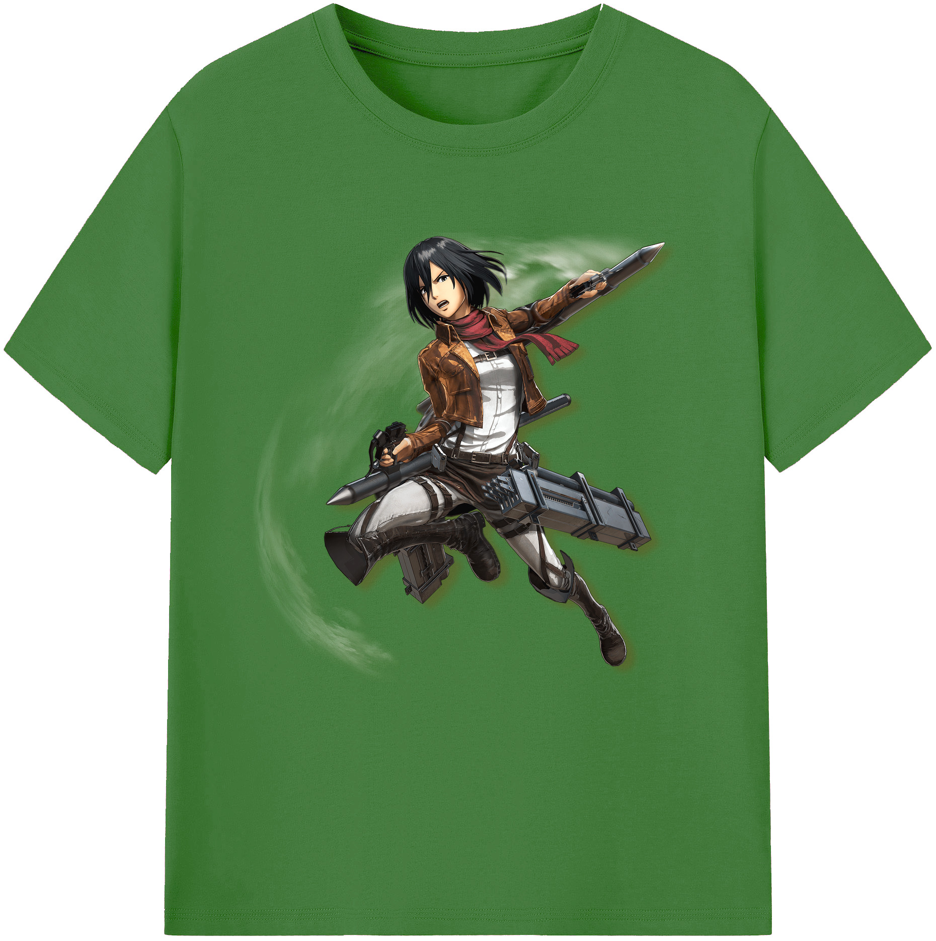 （画像用） 進撃の巨人 ミカサ·アッカーマン Attack on Titan Mikasa Ackerman レディースカジュアルプリントTシャツ（綿100％）